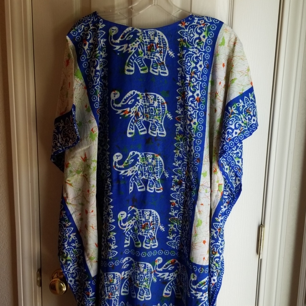 NWT ANA & KATE ELEPHANT SHORT CAFTAN 💚 - Picture 4 of 5